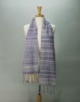 photo of scarf hand dyed, handspun and handwoven by Joanne Littler