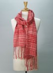 photo of wide scarf hand dyed, handspun and handwoven by Joanne Littler